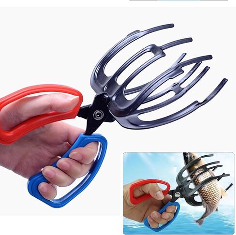 2PCS 3 Claw Fish Gripper,Upgrade Metal Fishing Pliers Gripper Fish Control Clamp,Grip Tackle Tool Control Forceps for Most Freshwater Fish in Saudi Arabia