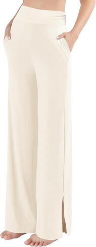 Afibi Women's Casual Loose Wide Leg Cozy Pants Yoga Sweatpants Comfy High Waisted Sports Athletic Lounge Pants with Pockets in Saudi Arabia