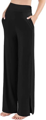 Afibi Women's Casual Loose Wide Leg Cozy Pants Yoga Sweatpants Comfy High Waisted Sports Athletic Lounge Pants with Pockets in Saudi Arabia