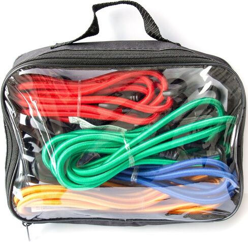 Bungee Cord Assortment - Premium 16 Piece Set with Plastic Coated Metal Hooks in Saudi Arabia