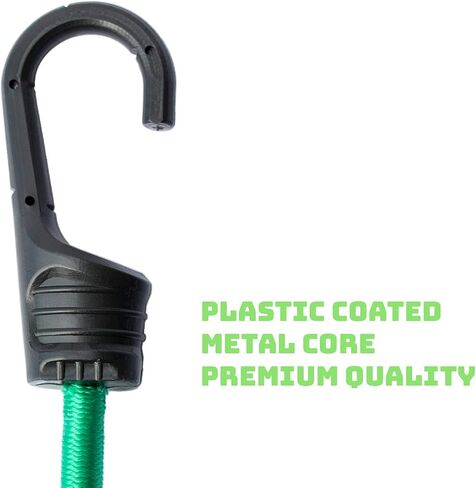 Bungee Cord Assortment - Premium 16 Piece Set with Plastic Coated Metal Hooks in Saudi Arabia