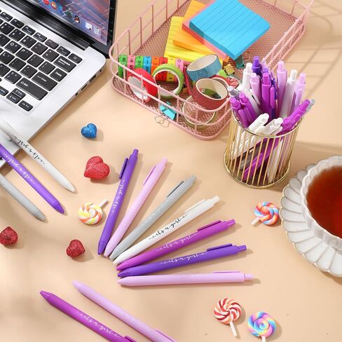 50 Set Baby Shower Favors Pens with It's a Boy/Girl Ballpoint Pens Thank You Tags Organza Bags Return Gifts for Guest Baby Shower Party Supplies(Purple, It's a girl) in Saudi Arabia