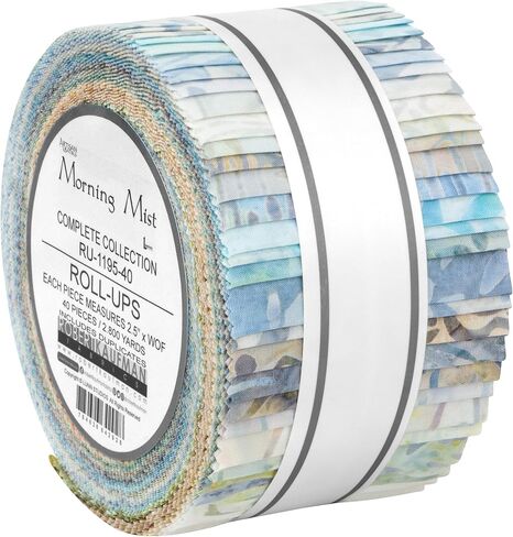 Lunn Studios Artisan Batiks Morning Mist Roll Up 40 شريط 2.5 بوصة روبرت كوفمان RU-1195-40 in Saudi Arabia