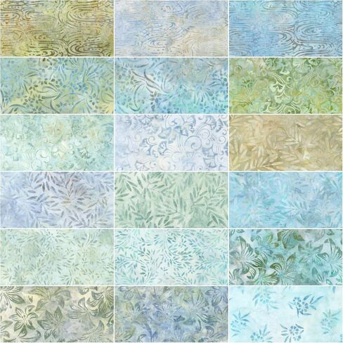 Lunn Studios Artisan Batiks Morning Mist Roll Up 40 شريط 2.5 بوصة روبرت كوفمان RU-1195-40 in Saudi Arabia