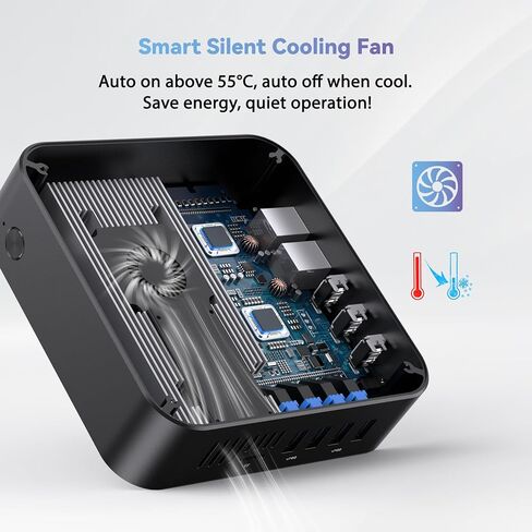 DreamQuest N100 Mini Pc Windows 11 Pro مثبت مسبقًا، Intel N100 (حتى 3.4 جيجا هرتز) كمبيوتر مكتبي صغير، 16 جيجا DDR4 RAM 512 جيجا M.2 SSD كمبيوتر، USB3.2، WIFI 5، بلوتوث، Dual Lan، 4k HDMI، للمنزل/المكتب in Saudi Arabia