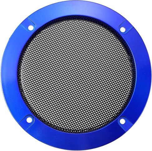 X AUTOHAUX 4 Inch Car Metal Audio Speaker Grill Cover Mesh Woofer Horn Guard Decorative Circle Grille Protector Blue in Saudi Arabia