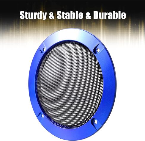 X AUTOHAUX 4 Inch Car Metal Audio Speaker Grill Cover Mesh Woofer Horn Guard Decorative Circle Grille Protector Blue in Saudi Arabia