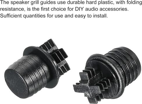 MECCANIXITY Speaker Grill Guides Plastic Black Ball Socket Type Dia 10.6mm for Speaker Parts Accessories Pack of 20 in Saudi Arabia