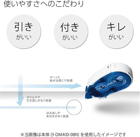 إعادة تعبئة KOKUYO Dotliner، إعادة تعبئة شريط Dotliner، لاصق دائم، مستورد من اليابان (10، قلب وردي) in Saudi Arabia