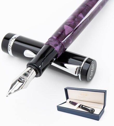 قلم حبر Conklin Duragraph (Purple Nights) - Omniflex Nib - قلم فاخر لليوميات والتوقيعات والهدايا التي لا تنسى في أي مناسبة in Saudi Arabia