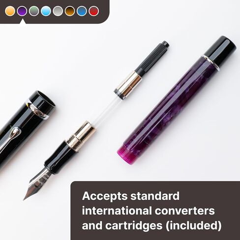 قلم حبر Conklin Duragraph (Purple Nights) - Omniflex Nib - قلم فاخر لليوميات والتوقيعات والهدايا التي لا تنسى في أي مناسبة in Saudi Arabia