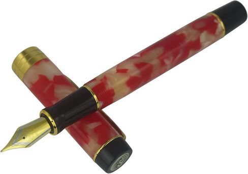 Jinhao Century Series 100 Fountain Pen, Dark Blue Marble, 18KGP Fine Nib With Ink Converter, Arrow Clip, Gift Box in Saudi Arabia
