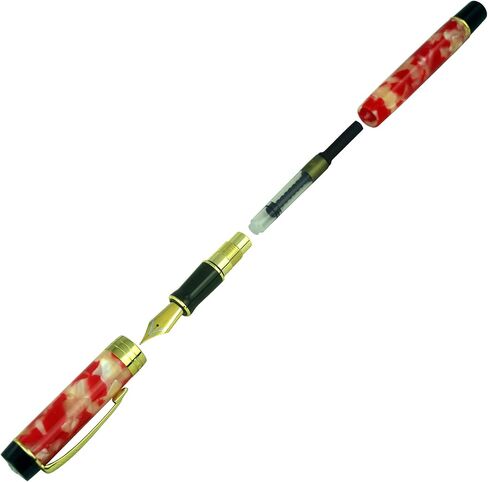 Jinhao Century Series 100 Fountain Pen, Dark Blue Marble, 18KGP Fine Nib With Ink Converter, Arrow Clip, Gift Box in Saudi Arabia
