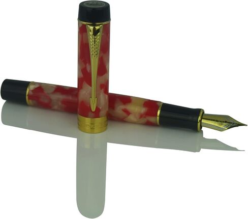 Jinhao Century Series 100 Fountain Pen, Dark Blue Marble, 18KGP Fine Nib With Ink Converter, Arrow Clip, Gift Box in Saudi Arabia