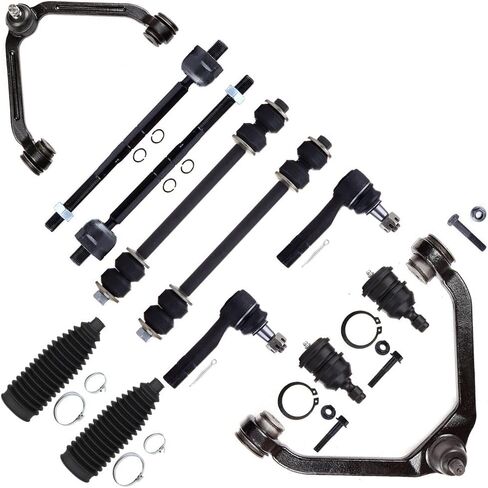 SCITOO 12-PC SET Suspension Kit For Ford Explorer Ranger For Mazda B2500 B3000 B4000 For Mercury Mountaineer Front Upper Control Arm And Ball Joint Inner Outer Tie Rod End Sway Bar Link Steering Boot in Saudi Arabia