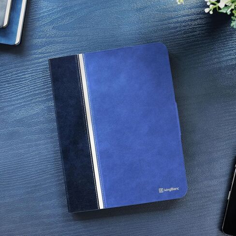 حافظة KingBlanc لجهاز iPad Pro مقاس 11 بوصة (2024، M4، الجيل الخامس) مع حامل أقلام رصاص، غطاء حامل ذكي من الجلد النباتي، إيقاظ تلقائي للنوم، دعم قلم Pro/Pencil (USB-C)، حماية متينة، أزرق in Kuwait