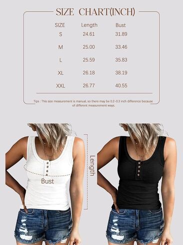 3 Pack Womens Tank Tops Ribbed Henley Going Out Outfits Spring Summer Casual Sleeveless Basic Cute Cami Slim Fitted Button Down Blouses Dressy Trendy Clothing 2024 in Saudi Arabia