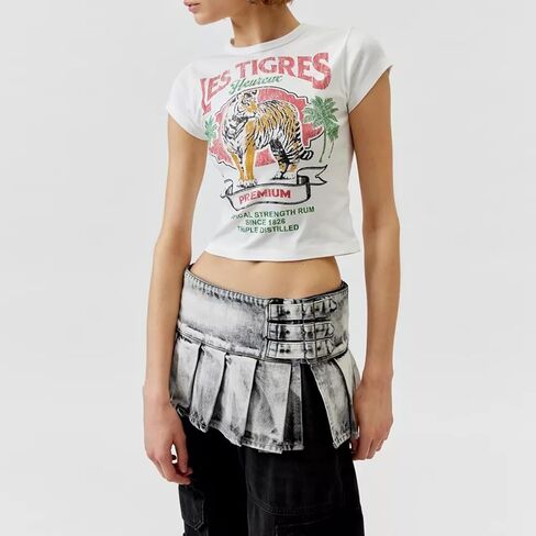 Graphic Baby Tees for Women Y2k Short Sleeve Floral Print Crop Tops Vintage Aesthetic Summer Teens Girl T-Shirt in Saudi Arabia