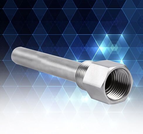 Thermowell، مسبار درجة الحرارة من الفولاذ المقاوم للصدأ 1/2 بوصة NPT مستشعر درجة الحرارة إبرة تخمير ملحق ميزان الحرارة لغلاية تخمير البيرة محلية الصنع in Kuwait