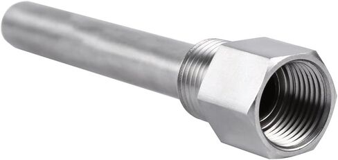 Thermowell، مسبار درجة الحرارة من الفولاذ المقاوم للصدأ 1/2 بوصة NPT مستشعر درجة الحرارة إبرة تخمير ملحق ميزان الحرارة لغلاية تخمير البيرة محلية الصنع in Kuwait