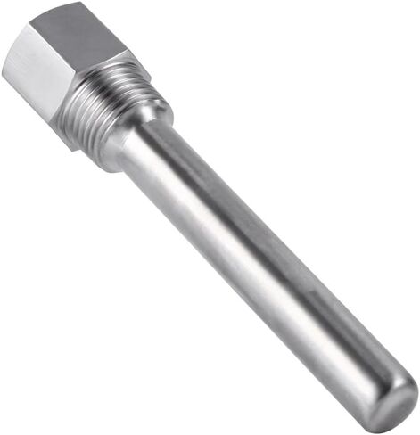 Thermowell، مسبار درجة الحرارة من الفولاذ المقاوم للصدأ 1/2 بوصة NPT مستشعر درجة الحرارة إبرة تخمير ملحق ميزان الحرارة لغلاية تخمير البيرة محلية الصنع in Kuwait