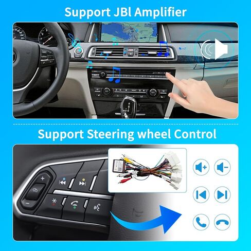 محول كابل طاقة راديو ستيريو للسيارة مع مقبس طاقة Canbus 16PIN لسيارة Toyota Camry Corolla RAV4 Prius Sienna Tacoma Prado 4 Runner Highlander Tundra متوافق مع مضخم صوت JBL in Kuwait