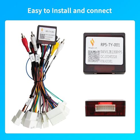 محول كابل طاقة راديو ستيريو للسيارة مع مقبس طاقة Canbus 16PIN لسيارة Toyota Camry Corolla RAV4 Prius Sienna Tacoma Prado 4 Runner Highlander Tundra متوافق مع مضخم صوت JBL in Kuwait