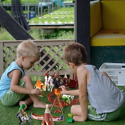 81 Pcs Native American Indians Figures Toys Set, Plastic Indian Figures Play Historical Toys, Mixed Model Trees, Stone Moss for Kids Educational School Project Decoration Birthday Gift in Saudi Arabia