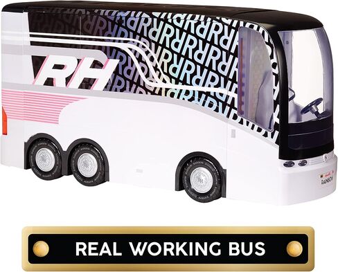 قوس قزح High Rainbow Vision World Tour Bus & Stage. مجموعة لعب فاخرة 4 في 1 للعب المضيئة تتضمن كشك دي جي وإكسسوارات للعب بزاوية 360 درجة، هدية رائعة للأطفال من سن 6 إلى 12 عامًا وهواة الجمع in Kuwait