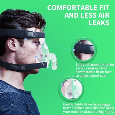 حزام استبدال أغطية الرأس CPAP لأقنعة ResMed P10 F10 F20 CPAP، أشرطة رأس مرنة عالمية لملحقات استبدال AirFit P10 F10 F20 CPAP استبدال نظام وسادة الأنف (عصابة الرأس فقط) in Saudi Arabia
