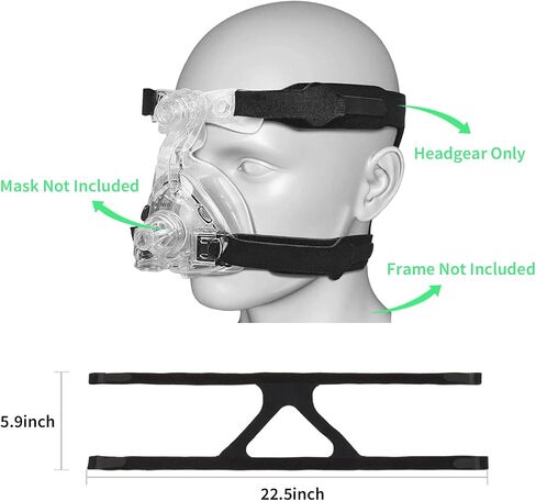 حزام استبدال أغطية الرأس CPAP لأقنعة ResMed P10 F10 F20 CPAP، أشرطة رأس مرنة عالمية لملحقات استبدال AirFit P10 F10 F20 CPAP استبدال نظام وسادة الأنف (عصابة الرأس فقط) in Saudi Arabia
