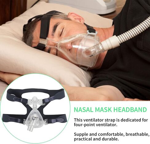 حزام استبدال أغطية الرأس CPAP لأقنعة ResMed P10 F10 F20 CPAP، أشرطة رأس مرنة عالمية لملحقات استبدال AirFit P10 F10 F20 CPAP استبدال نظام وسادة الأنف (عصابة الرأس فقط) in Saudi Arabia