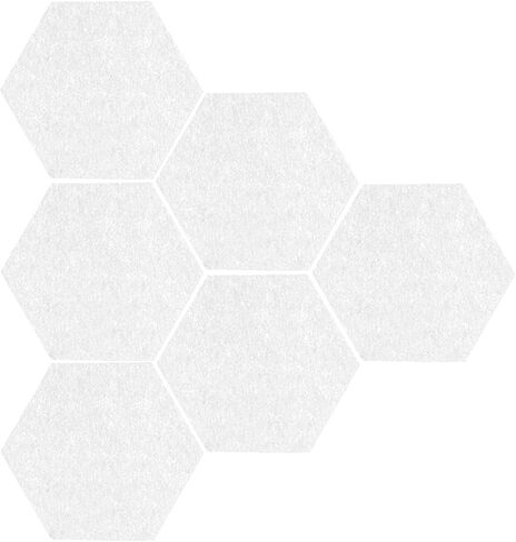 Felt Bulletin Board, 6pcs Felt Tile Board Hexagon Push Pin Board, Wall Stickers Self Adhesive Hexagon Cork Board, Bulletin Board, Pin Board, Felt Tiles for Home Office Classroom (Light Grey) in Saudi Arabia