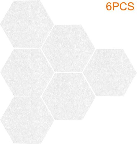 Felt Bulletin Board, 6pcs Felt Tile Board Hexagon Push Pin Board, Wall Stickers Self Adhesive Hexagon Cork Board, Bulletin Board, Pin Board, Felt Tiles for Home Office Classroom (Light Grey) in Saudi Arabia