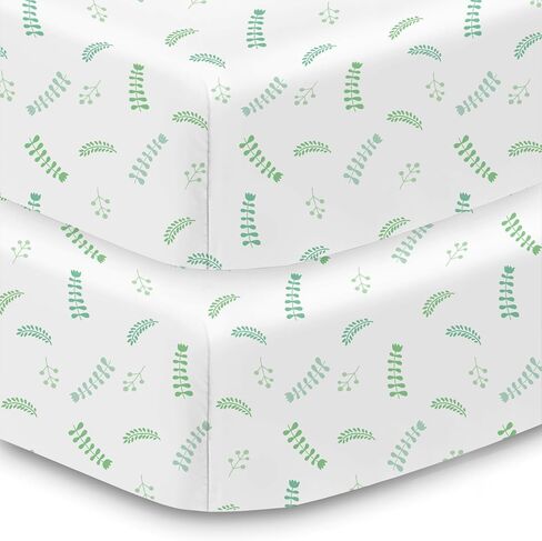 BreathableBaby Cotton Percale Fitted Sheet, for 52" x 28"/132 x 71 cm Crib & Toddler Bed Mattress, Airplanes (2-Pack) in Saudi Arabia