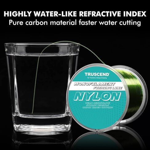 TRUSCEND Monofilament Fishing Line, Superior Nylon Low Memory Fishing Line, Excellent Casting, Exceptional Strength and Abrasion Resistance Mono Line, Good Sensitivity Fishing Wire, 14lb/0.28mm/547yds in Kuwait