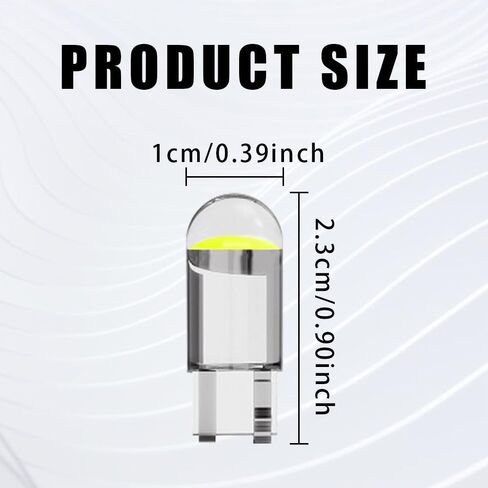 30Pcs 194 Car LED Light Bulbs, 12V 6000K Interior Lights, 168 2825 W5W T10 Wedge COB LED Replacement Bulbs, Universal Fit Dashboard Light, Dome Light, Sign Light, License Plate Light in Saudi Arabia