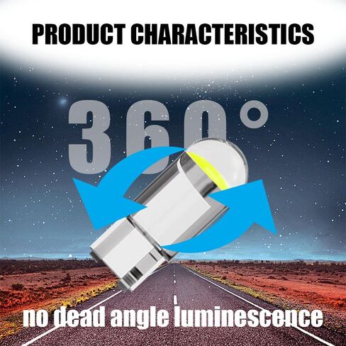 30Pcs 194 Car LED Light Bulbs, 12V 6000K Interior Lights, 168 2825 W5W T10 Wedge COB LED Replacement Bulbs, Universal Fit Dashboard Light, Dome Light, Sign Light, License Plate Light in Saudi Arabia
