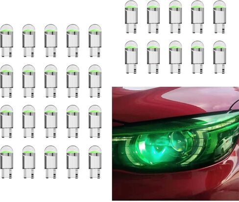 30Pcs 194 Car LED Light Bulbs, 12V 6000K Interior Lights, 168 2825 W5W T10 Wedge COB LED Replacement Bulbs, Universal Fit Dashboard Light, Dome Light, Sign Light, License Plate Light in Saudi Arabia