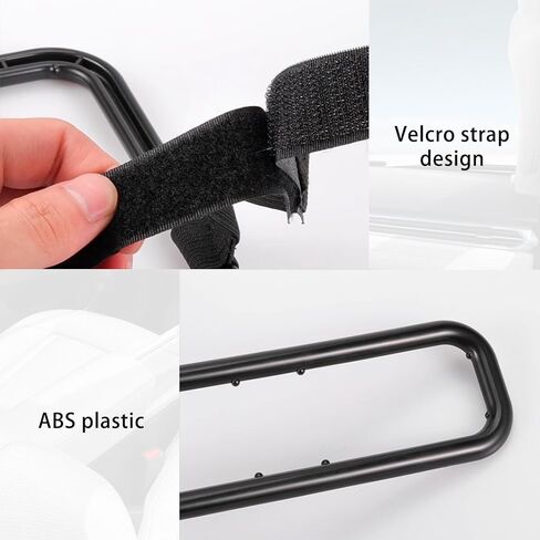 قطعة واحدة من رف تخزين صندوق المناشف الورقية لقناع السيارة، 8.4 بوصة × 2.7 بوصة، حامل خلفي للمقعد، رف مناشف ورقية للتعليق، مشبك تثبيت مناديل السيارة، مناسب لمعظم السيارات (أسود) in Kuwait