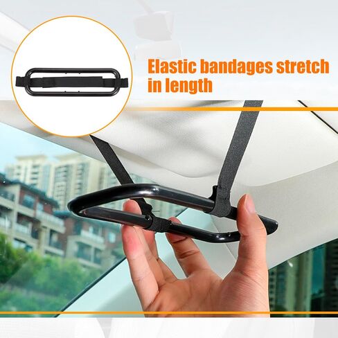 قطعة واحدة من رف تخزين صندوق المناشف الورقية لقناع السيارة، 8.4 بوصة × 2.7 بوصة، حامل خلفي للمقعد، رف مناشف ورقية للتعليق، مشبك تثبيت مناديل السيارة، مناسب لمعظم السيارات (أسود) in Kuwait