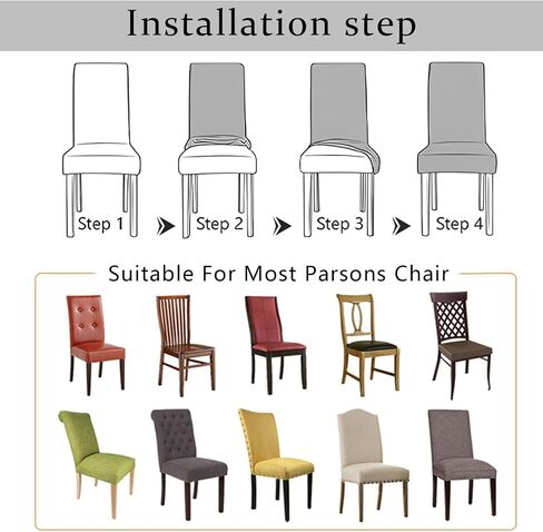 Dining Room Velvet Chair Covers Set of 2, Stretch Soft Parson Chair Slipcover Washable Chair Protector for Home, Hotel, Banquet Black 2 pcs in Saudi Arabia