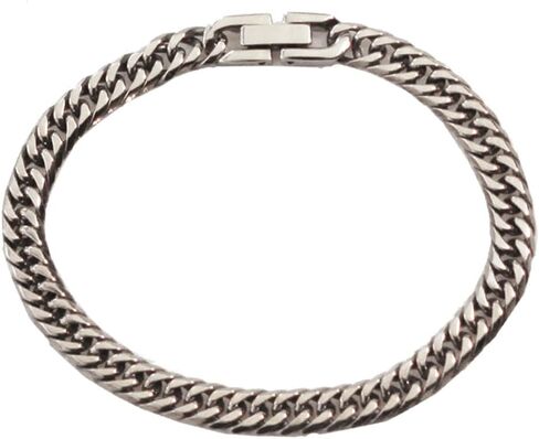 Pure Titanium 6sided, Double Cuban-Link, Curb Chain Bracelets For Men Women,very light weigt Solid Titanium Hip Hop Necklace Made In Japan in Saudi Arabia