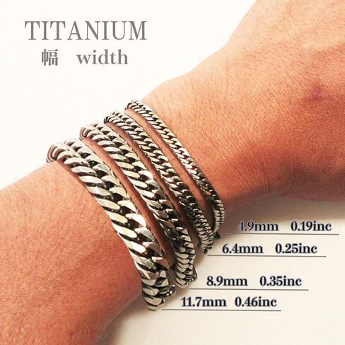 Pure Titanium 6sided, Double Cuban-Link, Curb Chain Bracelets For Men Women,very light weigt Solid Titanium Hip Hop Necklace Made In Japan in Saudi Arabia