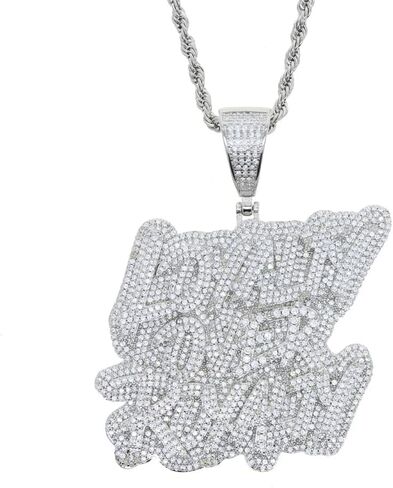 Hip Hop Loyalty Over Royalty Letter Pendant Necklace for Men Women with 61cm/24inch Rope Chain in Saudi Arabia