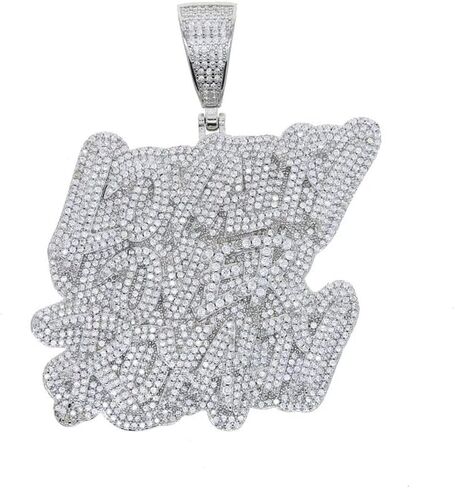 Hip Hop Loyalty Over Royalty Letter Pendant Necklace for Men Women with 61cm/24inch Rope Chain in Saudi Arabia