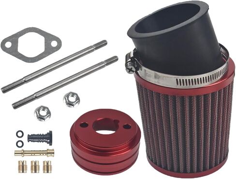 طقم محول فلتر الهواء المحسن 62 ملم من أجل كولمان CT100 دراجة صغيرة جو كارت دراجة صغيرة جو كارت أحمر in Kuwait