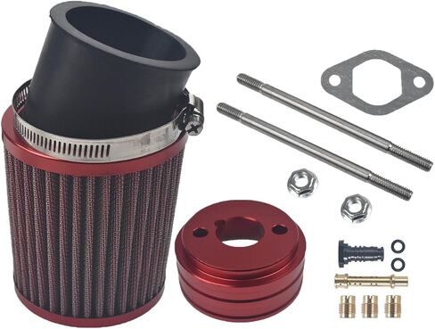 طقم محول فلتر الهواء المحسن 62 ملم من أجل كولمان CT100 دراجة صغيرة جو كارت دراجة صغيرة جو كارت أحمر in Kuwait