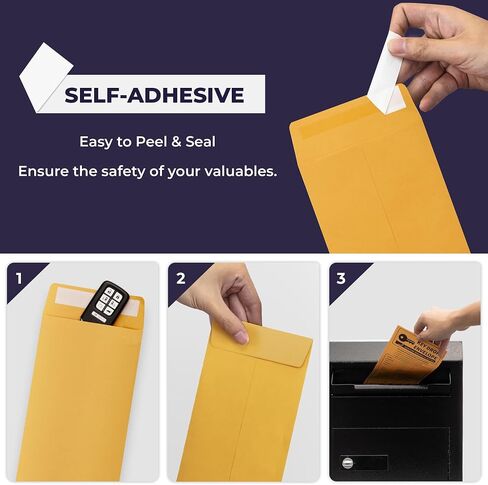 Volcora 500 Pack Key Drop Off Envelopes for After Hours, Night Drop Key Envelopes for Auto Shop Repair, Self Adhesive Envelope for Service Drop Box Overnight, Early Bird, Bussines 4 1/2 x 10 3/10 in in Saudi Arabia