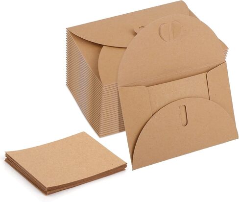Gift Card Envelopes, 25 Pack 4.13 x 2.75 inch Gift Card Holders with 25 Blank Card, Kraft Paper Envelopes, Cute Envelopes with Heart Clasp for Gift Cards in Saudi Arabia